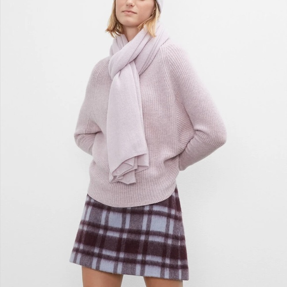 Adele Cashmere Scarf - New With Tags - NEVER WORN - Purple - Picture 1 of 5